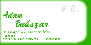 adam bukszar business card
